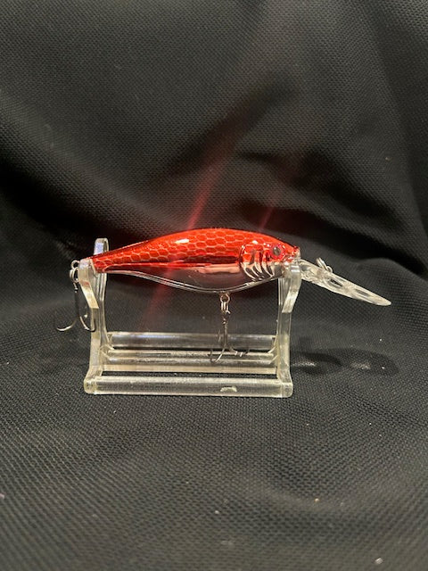 Chrome Berkly Flicker Shad# 7 - Custom color- Red Scaled Shad